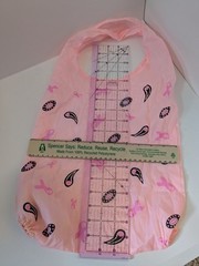Pocket Foldaway Bag Breast Cancer Awareness Pink Grocery Errands Reusable On Go