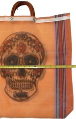 2x Skulls Mexican Mesh Tote Bag Day of the Dead Bolsa De Maya Dia De Los Muertos