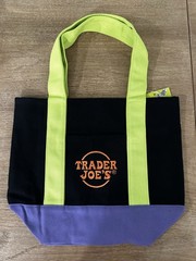 Trader Joe NWT Limited Edition Embroidered MINI CANVAS TOTE BAG 2024 💚