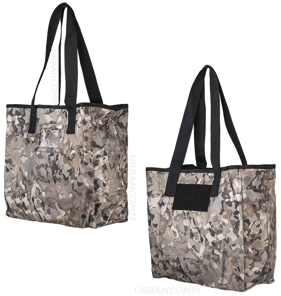 VISM Grocery Shopping Bag Utility Tote Bag camp picnic party tailgate BBQ CAMO