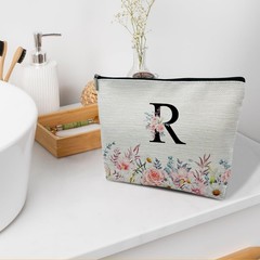 Letter Makeup Bag A-Z Personalized with Initials Birthday Gifts R