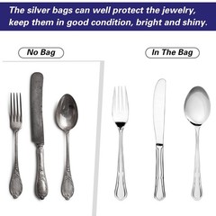 LEIFIDE 2 Pcs Large Size Silver Storage Bags 1 Count (Pack of 2), Royal Blue