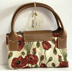 Signare Tapestry Folding Reusable Shopping Bag Purse Foldable Tote Erin Knitwear