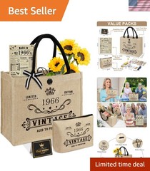 60th Birthday Gifts for Women Reusable Grocery Bag, Unique 60 Old Gifts for …