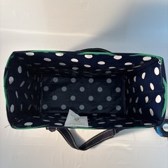 Mixed Bag Designs Small Mini Tote Market Grocery Shopping Bag Navy Green Geometr