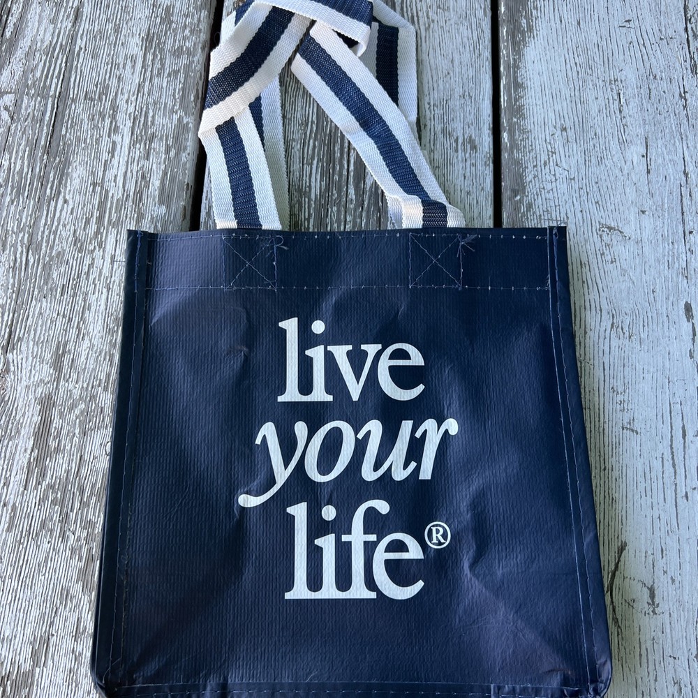 American Eagle Reusable Shopping Bag Dark Blue & White Polropylene Modern
