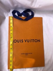 Louis Vuitton Paper Shopping Bag Reusable Orange 14″ x 9.6″ x 4.3″