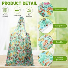 24 PCS Foldable Reusable Shopping Bag Recycle Travel Grocery Pocket Tote
