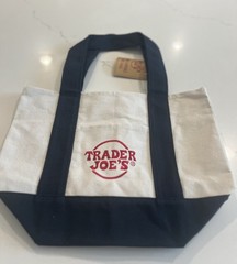 BRAND NEW with TAGS – Trader Joe’s – Holiday 2025 Canvas Mini Tote Bag – BLUE