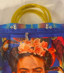 Frida Kahlo Blue Mexican Mesh Bag Bolsa De Maya Mexicana De Frida Kahlo Parrott