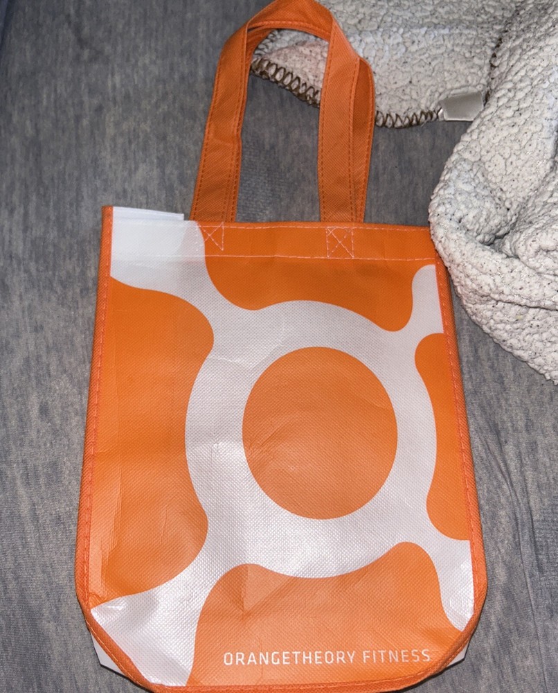 Orange Theory Fitness Reusable Shopping Tote Bag Small Orange And White Qty 1