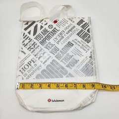 Lululemon Logo Bag Red White Gray Reusable Shopping Beach Tote 12x9x4 Lot Of 4