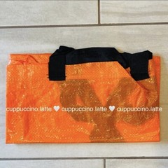NEW IKEA Orange & Black Handle Halloween Fall Limited Edition Large Tote Bag