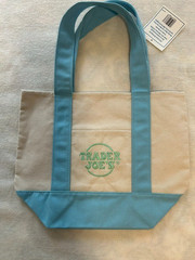 Trader Joe’s Pastel Mini Tote BLUE NWT LIMITED EDITION