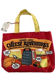 Trader Joe’s Cheese Adventures/Cheese Experience Canvas Tote Bag NWT Hvy Cotton
