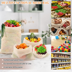 8 pack bolsas malla algodon reutilizable frutas verduras mercado almacenamiento