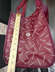Lululemon Lunch Tote Bag Reusable Small Red, Small Black Silver Bags Lot of 5