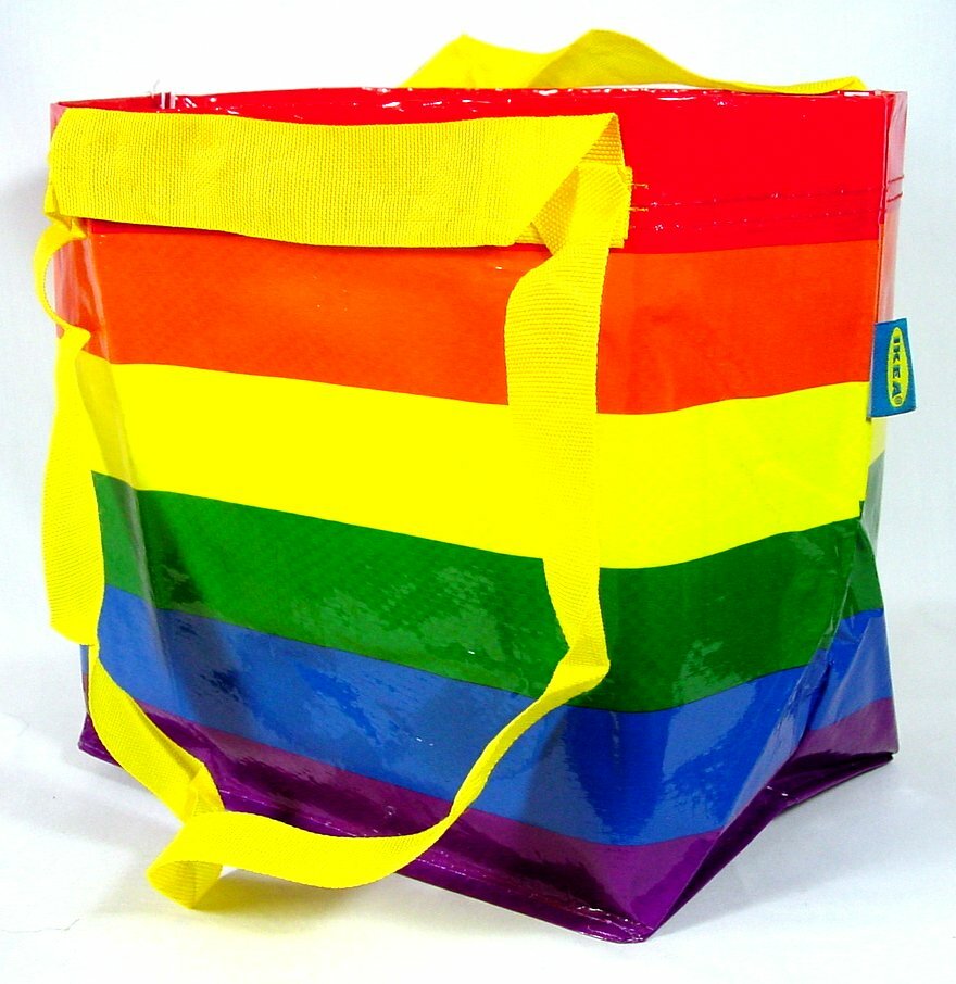 Ikea Storstomma Rainbow Bag SMALL Shopping Storage Gay Pride LGBT LGBTQ Ltd Ed