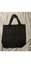 Black Canvas Foldable Reusable Tote Bag ‘Family Connected By Heart’