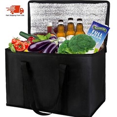 2-Pack Large Insulated Grocery Shopping Bags Thermal Food Transport Hot and Cold