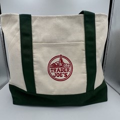 Trader Joe’s Limited Edition Classic Large Canvas Tote in Hunter Green *New*