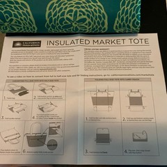 California Innovations Insulated Tote Bag with Gift Box NEW Green/Light Green