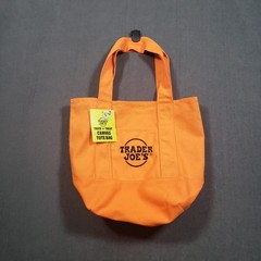 Trader Joe’s Canvas Tote Bag Unisex Mini Orange Limited Edition