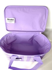 Foodland Hawaii Palaka Mini Cooler Lunch Bag – Lavender Purple Insulated Plaid