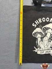 Mushroom Tote Bag Reusable Shopping School Book Bag Black Est 2020