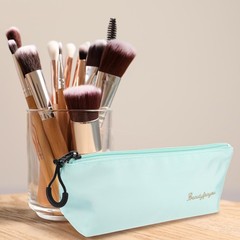 uxcell Makeup Brush Holder Bags, Small Travel Make Up Wine Red