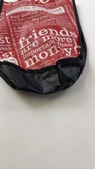 Lululemon Tote Bag Small Reusable 9×12 inches red with text friendship
