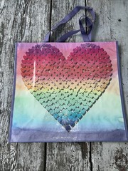 TJX Shopping Bag~HEART ❤️Earth World 🌎REUSABLE Tote Bag~PASTEL HEARTS ❣️