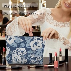 Forest Charger Floral Makeup Bag for Women – Travel Cosmetic Pouch Flower-01