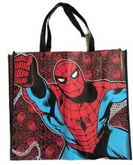 Marvel Spiderman X-Large Black Reusable Shopping Gift Bag with Handle NWOT Free