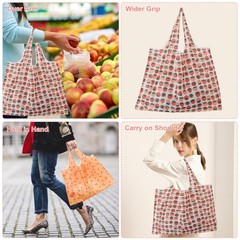 ZooviHyvi Extra Large 50lbs Foldable Reusable Shopping Bags X-Large, Pink