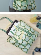 IKEA Sotronn Pale Yellow/Multicolor Folds Into It’s Pocket Shopping Tote Bag