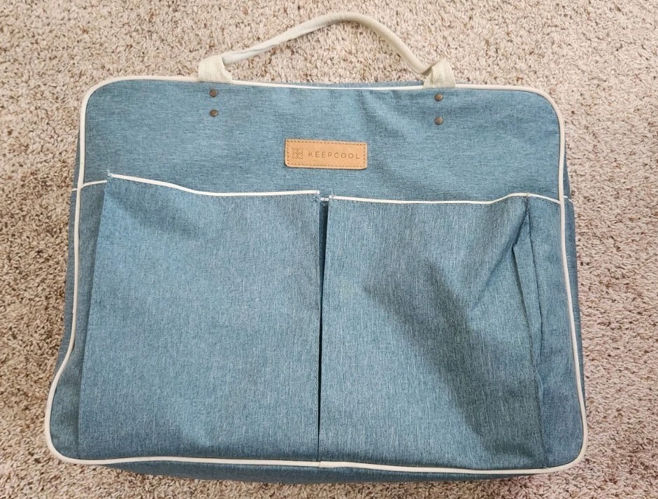 KeepCool Large Blue Reusable Insulated Cooler Bag Keeps Food Drinks Hot/Cold