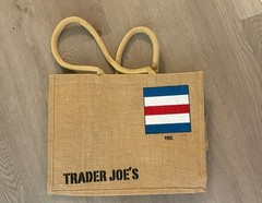 Trader Joe’s Burlap Nautical Flag “C Charlie” Jute Tote Bag