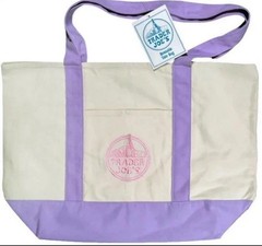 Trader Joe’s Canvas Large Purple Shopping Bag Limited Tote Lavender New W/Tags