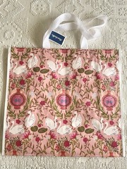 MARSHALLS Large Reusable Shopping Bag Tote Swans Flowers Vases Pomegranates NWT