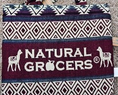 Natural Grocers Alpaca Shopping Bag Tote Woven SW Ecuador Shoulder Strap Lined