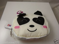 panda bear tote bag black and white expandable clip on cute