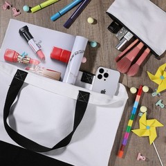 16 Pieces Canvas Tote Bag Bulk Sublimation Blank Large Reusable Grocery Shopp…
