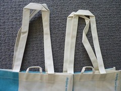(2) Kellogg’s Reusable Tote Shopping Bags RICE KRISPIES 2012 Snap Crackle Pop