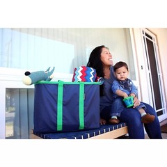[2 Pack] CleverMade SnapBasket X-Large 40L 10.5Gal Collapsible Shopping Tote XL