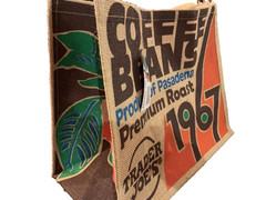 TRADER JOE’S COFFEE BEANS Pasadena Burlap Jute Tote Reusable ShoppingBag 9GalNew