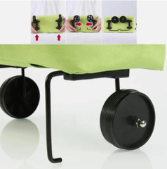 Foldable Tote Bag on Wheels Reusable Waterproof Trolley Shopping Car