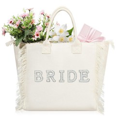 Bride Beach Tote Bag Gifts Wedding Large Bridal Shower Pearl Rhinestone Tote …