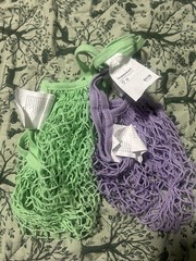 IKEA TABBERAS Net Bag 2 Set – Shopping Storage Carry See Through Bag