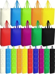 72 Pcs Non Woven Tote Bags Reusable Gift Bags with Handles Bulk Grocery Bag f…